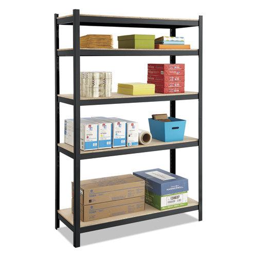 Safco® wholesale. SAFCO Boltless Steel-particleboard Shelving, Five-shelf, 48w X 18d X 72h, Black. HSD Wholesale: Janitorial Supplies, Breakroom Supplies, Office Supplies.