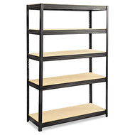 Safco® wholesale. SAFCO Boltless Steel-particleboard Shelving, Five-shelf, 48w X 18d X 72h, Black. HSD Wholesale: Janitorial Supplies, Breakroom Supplies, Office Supplies.