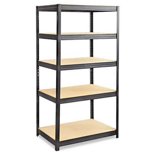 Safco® wholesale. SAFCO Boltless Steel-particleboard Shelving, Five-shelf, 36w X 24d X 72h, Black. HSD Wholesale: Janitorial Supplies, Breakroom Supplies, Office Supplies.