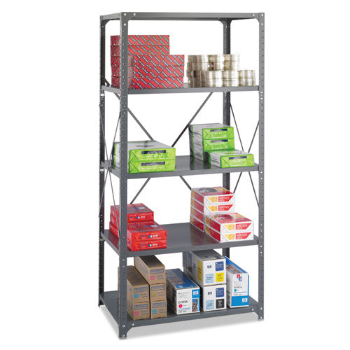 Safco® wholesale. SAFCO Commercial Steel Shelving Unit, Five-shelf, 36w X 24d X 75h, Dark Gray. HSD Wholesale: Janitorial Supplies, Breakroom Supplies, Office Supplies.