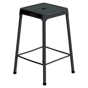 Safco® wholesale. SAFCO Counter-height Steel Stool, 25" Seat Height, Supports Up To 250 Lbs., Black Seat-black Back, Black Base. HSD Wholesale: Janitorial Supplies, Breakroom Supplies, Office Supplies.