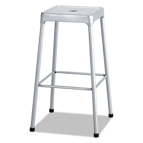 Safco® wholesale. SAFCO Bar-height Steel Stool, 29" Seat Height, Supports Up To 250 Lbs., Silver Seat-silver Back, Silver Base. HSD Wholesale: Janitorial Supplies, Breakroom Supplies, Office Supplies.