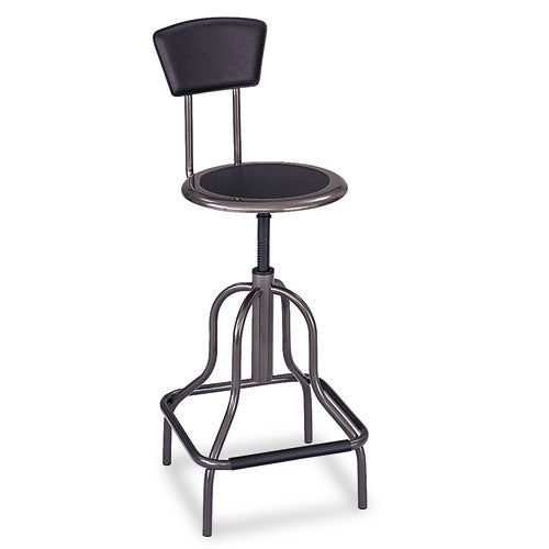 Safco® wholesale. SAFCO Diesel Industrial Stool With Back, 27" Seat Height, Supports Up To 250 Lbs., Pewter Seat-pewter Back, Pewter Base. HSD Wholesale: Janitorial Supplies, Breakroom Supplies, Office Supplies.