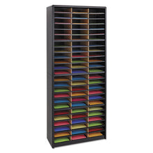 Load image into Gallery viewer, Safco® wholesale. SAFCO Steel-fiberboard Literature Sorter, 72 Sections, 32 1-4 X 13 1-2 X 75, Black. HSD Wholesale: Janitorial Supplies, Breakroom Supplies, Office Supplies.