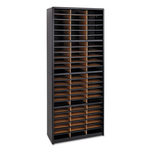 Safco® wholesale. SAFCO Steel-fiberboard Literature Sorter, 72 Sections, 32 1-4 X 13 1-2 X 75, Black. HSD Wholesale: Janitorial Supplies, Breakroom Supplies, Office Supplies.