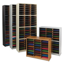 Load image into Gallery viewer, Safco® wholesale. SAFCO Steel-fiberboard Literature Sorter, 72 Sections, 32 1-4 X 13 1-2 X 75, Black. HSD Wholesale: Janitorial Supplies, Breakroom Supplies, Office Supplies.