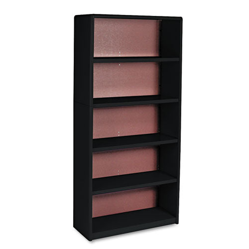 Safco® wholesale. SAFCO Value Mate Series Metal Bookcase, Five-shelf, 31-3-4w X 13-1-2d X 67h, Black. HSD Wholesale: Janitorial Supplies, Breakroom Supplies, Office Supplies.