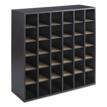 Load image into Gallery viewer, Safco® wholesale. SAFCO Wood Mail Sorter With Adjustable Dividers, Stackable, 36 Compartments, Black. HSD Wholesale: Janitorial Supplies, Breakroom Supplies, Office Supplies.