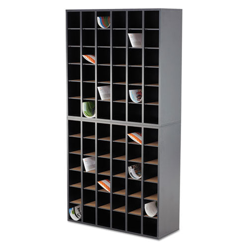 Safco® wholesale. SAFCO Wood Mail Sorter With Adjustable Dividers, Stackable, 36 Compartments, Black. HSD Wholesale: Janitorial Supplies, Breakroom Supplies, Office Supplies.