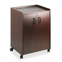 Load image into Gallery viewer, Safco® wholesale. SAFCO Mobile Refreshment Center, One-shelf, 23w X 18d X 31h, Mahogany. HSD Wholesale: Janitorial Supplies, Breakroom Supplies, Office Supplies.