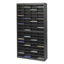 Load image into Gallery viewer, Safco® wholesale. SAFCO Steel-fiberboard E-z Stor Sorter, 72 Sections, 37 1-2 X 12 3-4 X 71, Black. HSD Wholesale: Janitorial Supplies, Breakroom Supplies, Office Supplies.