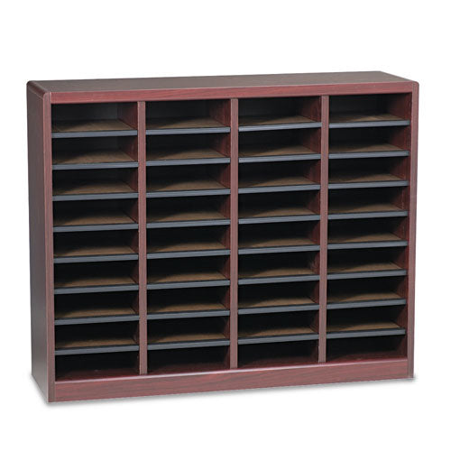 Safco® wholesale. SAFCO Wood-fiberboard E-z Stor Sorter, 36 Sections, 40 X 11 3-4 X 32 1-2, Mahogany. HSD Wholesale: Janitorial Supplies, Breakroom Supplies, Office Supplies.