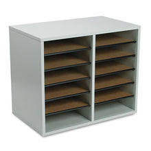 Load image into Gallery viewer, Safco® wholesale. SAFCO Fiberboard Literature Sorter, 12 Sections, 19 5-8 X 11 7-8 X 16 1-8, Gray. HSD Wholesale: Janitorial Supplies, Breakroom Supplies, Office Supplies.