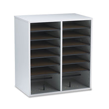 Load image into Gallery viewer, Safco® wholesale. SAFCO Wood-laminate Literature-cd Sorter, 16 Sections, 19 1-2 X 11 3-4 X 21, Gray Wood. HSD Wholesale: Janitorial Supplies, Breakroom Supplies, Office Supplies.