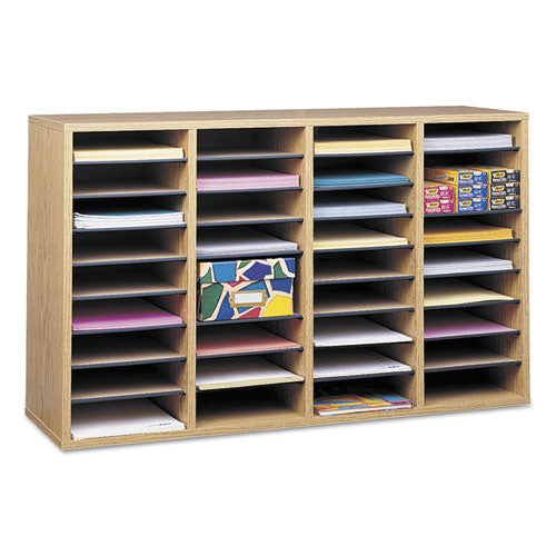 Safco® wholesale. SAFCO Wood-laminate Literature Sorter, 36 Sections, 39 1-4 X 11 3-4 X 24, Medium Oak. HSD Wholesale: Janitorial Supplies, Breakroom Supplies, Office Supplies.