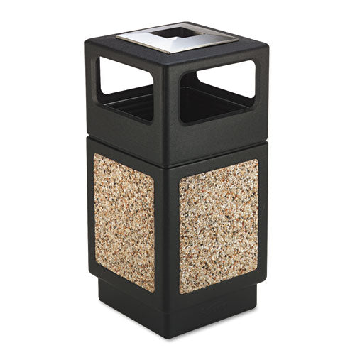 Safco® wholesale. SAFCO Canmeleon Ash-trash Receptacle, Square, Aggregate-polyethylene, 38 Gal, Black. HSD Wholesale: Janitorial Supplies, Breakroom Supplies, Office Supplies.