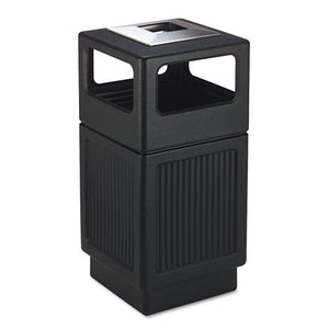 Safco® wholesale. SAFCO Canmeleon Ash-trash Receptacle, Square, Polyethylene, 38 Gal, Textured Black. HSD Wholesale: Janitorial Supplies, Breakroom Supplies, Office Supplies.