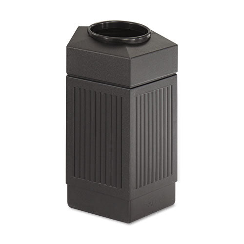 Safco® wholesale. SAFCO Canmeleon Indoor-outdoor Receptacle, Pentagon, Polyethylene, 30 Gal, Black. HSD Wholesale: Janitorial Supplies, Breakroom Supplies, Office Supplies.