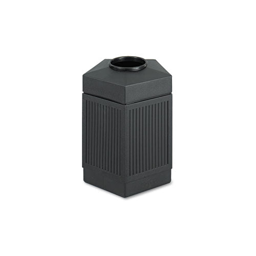Safco® wholesale. SAFCO Canmeleon Indoor-outdoor Receptacle, Pentagon, Polyethylene, 45 Gal, Black. HSD Wholesale: Janitorial Supplies, Breakroom Supplies, Office Supplies.