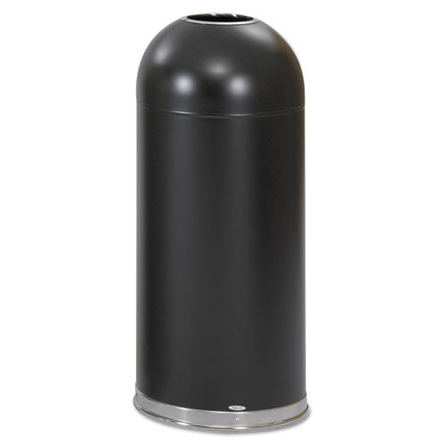Safco® wholesale. SAFCO Open-top Dome Receptacle, Round, Steel, 15 Gal, Black. HSD Wholesale: Janitorial Supplies, Breakroom Supplies, Office Supplies.