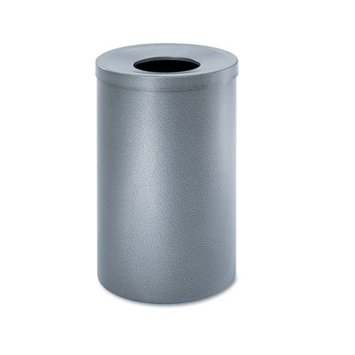 Safco® wholesale. SAFCO Open-top Waste Receptacle, Round, Steel, 35 Gal, Black Speckle. HSD Wholesale: Janitorial Supplies, Breakroom Supplies, Office Supplies.