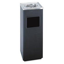 Load image into Gallery viewer, Safco® wholesale. SAFCO Ash &#39;n Trash Sandless Urn, Square, Stainless Steel, 3 Gal, Black-chrome. HSD Wholesale: Janitorial Supplies, Breakroom Supplies, Office Supplies.