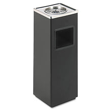 Load image into Gallery viewer, Safco® wholesale. SAFCO Ash &#39;n Trash Sandless Urn, Square, Stainless Steel, 3 Gal, Black-chrome. HSD Wholesale: Janitorial Supplies, Breakroom Supplies, Office Supplies.