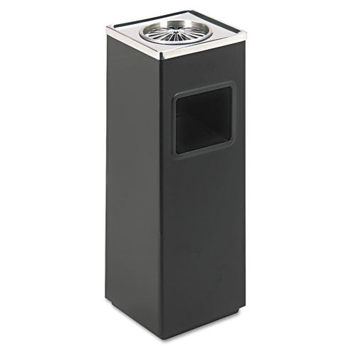 Safco® wholesale. SAFCO Ash 'n Trash Sandless Urn, Square, Stainless Steel, 3 Gal, Black-chrome. HSD Wholesale: Janitorial Supplies, Breakroom Supplies, Office Supplies.