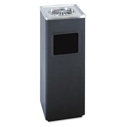 Safco® wholesale. SAFCO Ash 'n Trash Sandless Urn, Square, Stainless Steel, 3 Gal, Black-chrome. HSD Wholesale: Janitorial Supplies, Breakroom Supplies, Office Supplies.