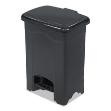 Load image into Gallery viewer, Safco® wholesale. SAFCO Step-on Receptacle, Rectangular, Plastic, 4 Gal, Black. HSD Wholesale: Janitorial Supplies, Breakroom Supplies, Office Supplies.