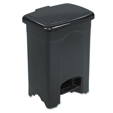 Load image into Gallery viewer, Safco® wholesale. SAFCO Step-on Receptacle, Rectangular, Plastic, 4 Gal, Black. HSD Wholesale: Janitorial Supplies, Breakroom Supplies, Office Supplies.