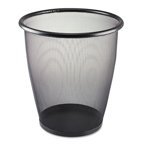 Safco® wholesale. SAFCO Onyx Round Mesh Wastebasket, Steel Mesh, 5 Gal, Black. HSD Wholesale: Janitorial Supplies, Breakroom Supplies, Office Supplies.