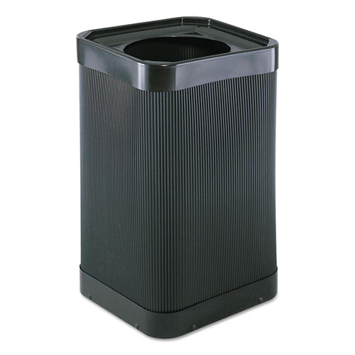 Safco® wholesale. SAFCO At-your Disposal Top-open Waste Receptacle, Square, Polyethylene, 38 Gal, Black. HSD Wholesale: Janitorial Supplies, Breakroom Supplies, Office Supplies.