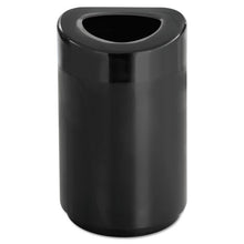 Load image into Gallery viewer, Safco® wholesale. SAFCO Open Top Round Waste Receptacle, Steel, 30 Gal, Black. HSD Wholesale: Janitorial Supplies, Breakroom Supplies, Office Supplies.