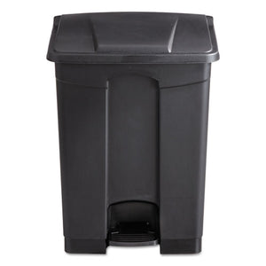 Safco® wholesale. Large Capacity Plastic Step-on Receptacle, 17 Gal, Black. HSD Wholesale: Janitorial Supplies, Breakroom Supplies, Office Supplies.