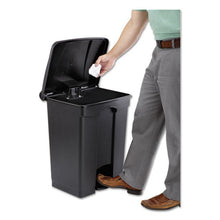 Load image into Gallery viewer, Safco® wholesale. Large Capacity Plastic Step-on Receptacle, 17 Gal, Black. HSD Wholesale: Janitorial Supplies, Breakroom Supplies, Office Supplies.