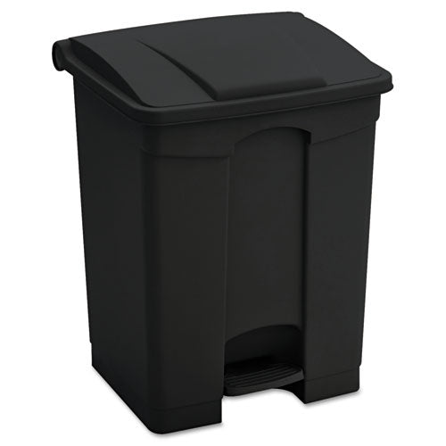 Safco® wholesale. Large Capacity Plastic Step-on Receptacle, 23 Gal, Black. HSD Wholesale: Janitorial Supplies, Breakroom Supplies, Office Supplies.