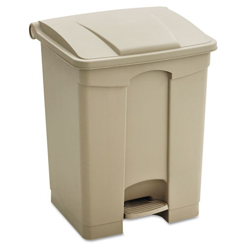 Safco® wholesale. Large Capacity Plastic Step-on Receptacle, 23 Gal, Tan. HSD Wholesale: Janitorial Supplies, Breakroom Supplies, Office Supplies.