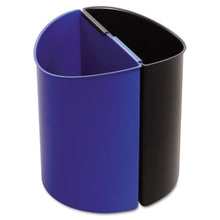 Load image into Gallery viewer, Safco® wholesale. SAFCO Desk-side Recycling Receptacle, 3 Gal, Black-blue. HSD Wholesale: Janitorial Supplies, Breakroom Supplies, Office Supplies.