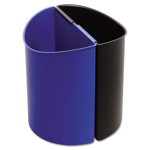 Safco® wholesale. SAFCO Desk-side Recycling Receptacle, 3 Gal, Black-blue. HSD Wholesale: Janitorial Supplies, Breakroom Supplies, Office Supplies.