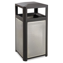 Load image into Gallery viewer, Safco® wholesale. SAFCO Evos Series Steel Waste Container, 38 Gal, Black. HSD Wholesale: Janitorial Supplies, Breakroom Supplies, Office Supplies.