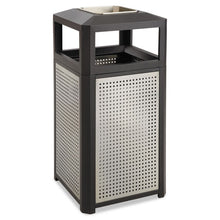 Load image into Gallery viewer, Safco® wholesale. SAFCO Ashtray-top Evos Series Steel Waste Container, 38 Gal, Black. HSD Wholesale: Janitorial Supplies, Breakroom Supplies, Office Supplies.