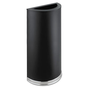 Safco® wholesale. SAFCO Half-round Receptacle, Half-round, Steel, 12.5 Gal, Black. HSD Wholesale: Janitorial Supplies, Breakroom Supplies, Office Supplies.