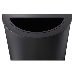 Safco® wholesale. SAFCO Half-round Receptacle, Half-round, Steel, 12.5 Gal, Black. HSD Wholesale: Janitorial Supplies, Breakroom Supplies, Office Supplies.