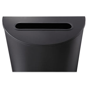 Safco® wholesale. SAFCO Half-round Receptacle, Half-round, Steel, 12.5 Gal, Black. HSD Wholesale: Janitorial Supplies, Breakroom Supplies, Office Supplies.