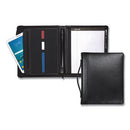 Samsill® wholesale. Leather Multi-ring Zippered Portfolio, Two-part, 1" Cap, 11 X 13 1-2, Black. HSD Wholesale: Janitorial Supplies, Breakroom Supplies, Office Supplies.