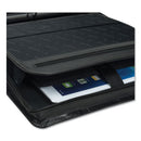 Samsill® wholesale. Leather Multi-ring Zippered Portfolio, Two-part, 1" Cap, 11 X 13 1-2, Black. HSD Wholesale: Janitorial Supplies, Breakroom Supplies, Office Supplies.