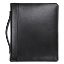 Samsill® wholesale. Leather Multi-ring Zippered Portfolio, Two-part, 1" Cap, 11 X 13 1-2, Black. HSD Wholesale: Janitorial Supplies, Breakroom Supplies, Office Supplies.