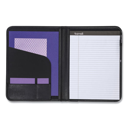 Samsill® wholesale. Professional Padfolio, Storage Pockets-card Slots, Writing Pad, Black. HSD Wholesale: Janitorial Supplies, Breakroom Supplies, Office Supplies.