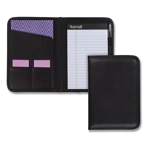 Samsill® wholesale. Professional Padfolio, 3-4w X 9 1-4h, Open Style, Black. HSD Wholesale: Janitorial Supplies, Breakroom Supplies, Office Supplies.